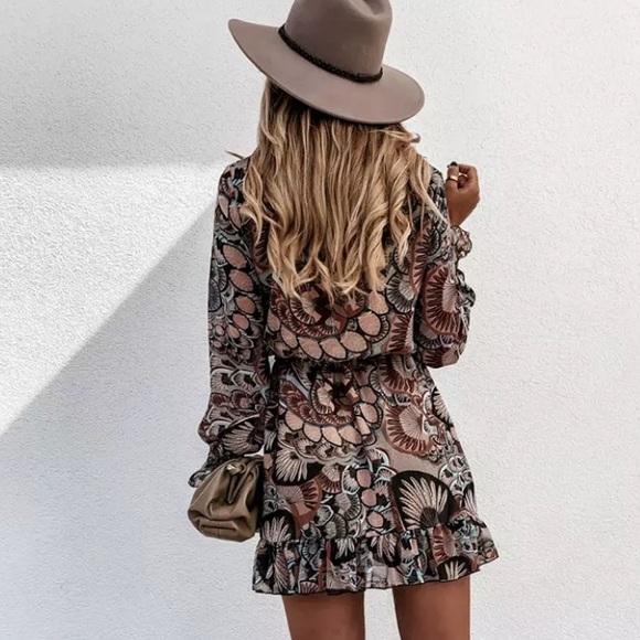 🔹New🔹Paisley Boho Evening Dress - Picture 3 of 10